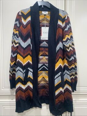 NWT missoni x target chevron stripe open cardigan XL